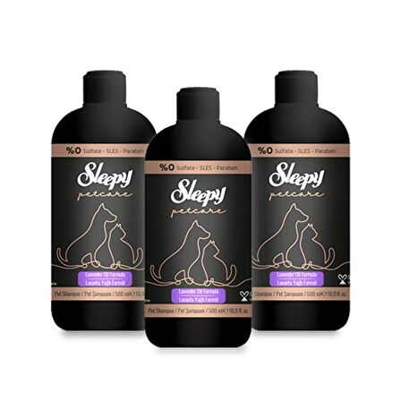 Sleepy Petcare Pet Şampuanı 500 ML x 3 Adet